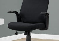 24.75" x 24" x 83.5" Black Fabric Multi Position  Office Chair