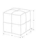 Set of 2 Kids White Leather Look  Ottomans