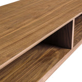 Mod Retro Walnut Brown Open Shelving Coffee Table