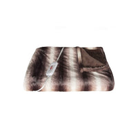 50" x 60" Brown and White Modern Contemporary Heated  Throw Blankets