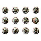 1.5" x 1.5" x 1.5" Ceramic Metal Multicolor 12 Pack Knob