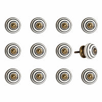 1.5" x 1.5" x 1.5" Ceramic Metal Multicolor 12 Pack Knob