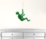 6" x 3" x 3" Resin Green Climbing Man