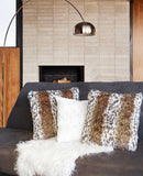 18" x 18" x 5" Acrylic Plush Polyester Polyfill Lynx 2 Pack Pillow