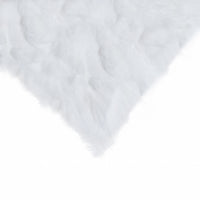 5" x 18" x 18" 100% Natural Rabbit Fur White Pillow