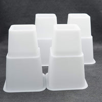 3" 5" or 8" White Adjustable Bed Risers or Furniture Legs