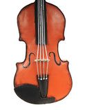 Vintage Look Orange Violin Sculpture