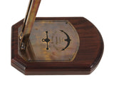 7.5" x 14.5" x 28" Brass Big Magnifier Glass With Wooden Base