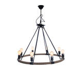 32" x 37" x 32" 8 Bulbs Rope  Pendant Lamp