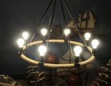 32" x 37" x 32" 8 Bulbs Rope  Pendant Lamp