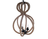 15" x 15" x 47.5" 3 BulbsRope  Pendant Lamp