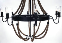 35.5" x 35.5" x 47" 8 Bulbs Large Rope  Pendant Lamp