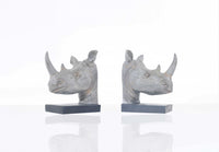 Rhino Head Bookend Set of 2