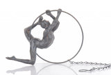 Athletic Man Hanging Ring Sculpture