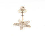 Silver Finish Star Fish Taper Candle Holder