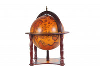 16.5" x 16.5" x 22" Red Globe with Chess Holder