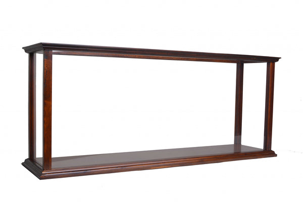 9.5" x 38.5" x 16" Display Case for Cruise Liner Midsize Classic Brown