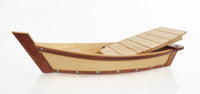 6.25" x 16.75" x 3.37"  Small Wooden Sushi Boat  Serving Tray