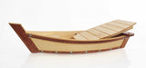 6.25" x 16.75" x 3.37"  Small Wooden Sushi Boat  Serving Tray