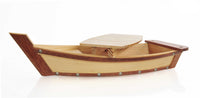 6.25" x 16.75" x 3.37"  Small Wooden Sushi Boat  Serving Tray