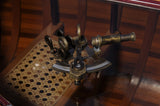 4" x 4" x 2.5" Nautical Sextant in Leather Case Small
