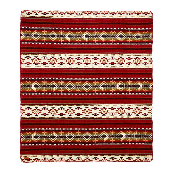 Ultra Soft Southwestern Red Hot Handmade Woven Blanket