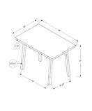 60" X 36" X 31 " Cappuccino Black Metal Dining Table