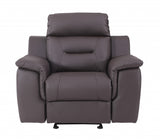 41" Brown Fascinating Leather Reclining Chair