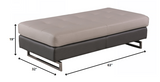 63" X 32" X 19" Black Ottoman