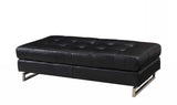 63" X 32" X 19" Black Ottoman