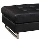 63" X 32" X 19" Black Ottoman