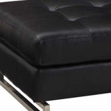 63" X 32" X 19" Black Ottoman