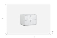 22" X 18" X 18" White  Nightstand