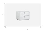 22" X 18" X 18" White  Nightstand