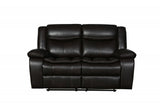Modern Soft Brown Faux Leather Reclining Sofa