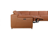 212" X 240" X 19"1.2" Camel Power Reclining 6"PC Sectional