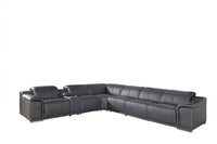 254" X 280" X 237.4" Dark Grey Power Reclining 7PC Sectional