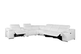 254" X 280" X 237.4" White Power Reclining 7PC Sectional