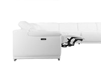 267" X 320" X 266.4" White Power Reclining 8PC Sectional
