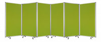 212 x 1 x 71 Green Metal 6 Panel Screen