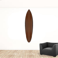 Multi Tonal Brown Stripe Surfboard Wall Art