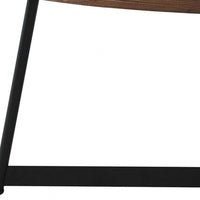 Modern Elegance Walnut Oval and Black Coffee Table