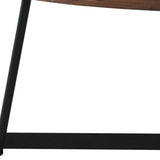 Modern Elegance Walnut Oval and Black Coffee Table