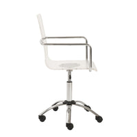 20.52" X 22.01" X 39.49" Office Chair in Clear with Chromed Steel Base