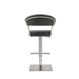 Black Upholstered Back and Seat Bar Stool