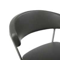 Black Upholstered Back and Seat Bar Stool