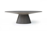 95 X 43 X 30 Gray Oak0 Veneer Oval Dining Table