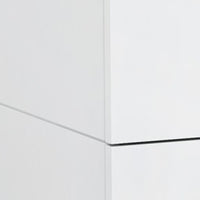 25 X 18 X 21 Gloss White Stainless Steel Nightstand