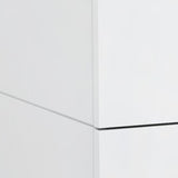 25 X 18 X 21 Gloss White Stainless Steel Nightstand