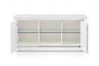 61 X 20 X 30 White Stainless Steel Buffet
